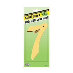 Solid Brass 4” Decorative numbers 7